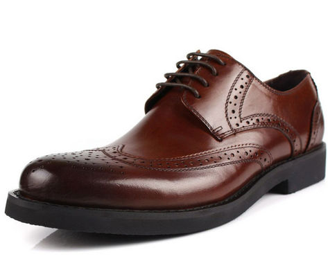 ยูโรป ดีไซน์ ผู้ชาย รองเท้า Brogue รองเท้าบูท สไตล์ Full Grain Leather รองเท้าเดรส