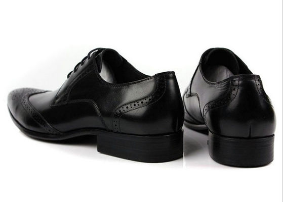 รองเท้าหนังส้นเต็มเมล็ด ผู้ชาย สไตล์ Brogue ดีไซน์ ผู้ชาย