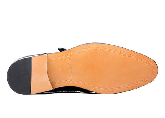 รองเท้าสําหรับผู้ใหญ่ ชาย สีดํา สีหนังแท้ รองเท้าสไตล์ Brogue