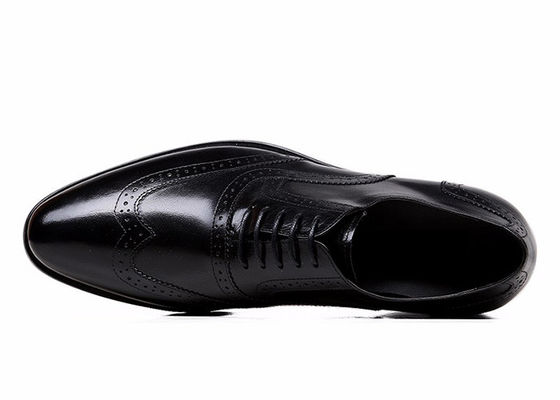 Goodyear ผู้ชาย สีดําหนัง Brogues, การปั้นทําด้วยมือผู้ชายรองเท้าธุรกิจประจํา