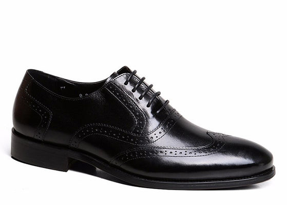Goodyear ผู้ชาย สีดําหนัง Brogues, การปั้นทําด้วยมือผู้ชายรองเท้าธุรกิจประจํา