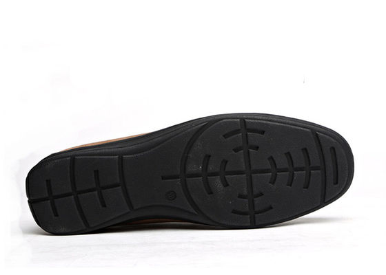สัมเมอร์ หายใจ ผู้ชายหนัง Loafers สีน้ําตาล รอบ Toe ผู้ชาย Moccasins Suede