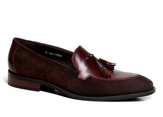 Tassel Penny Suede รองเท้าสวมผ้าใบหนัง รองเท้าสวมผ้าใบหนังชาย