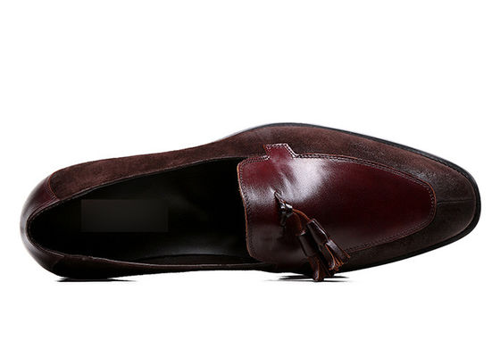 Tassel Penny Suede รองเท้าสวมผ้าใบหนัง รองเท้าสวมผ้าใบหนังชาย