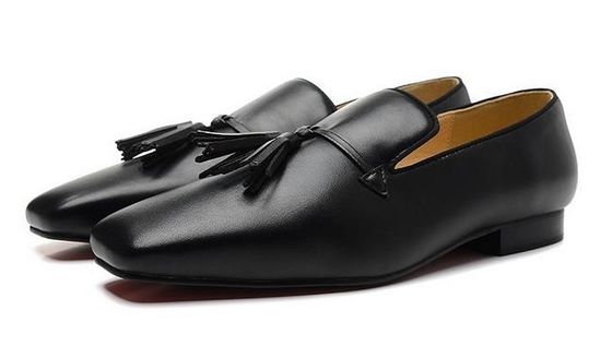 ชายชั้นสูง ชุดรองเท้า สีหนัง สี่เหลี่ยม เทนนิส ชาย Flats Rivet