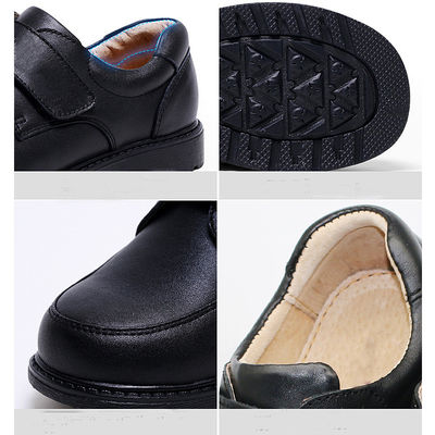 รองเท้านักเรียนหนัง Unisex สีดํา ขนาด 26-45 กระโปรงกระโปรงเรียบ