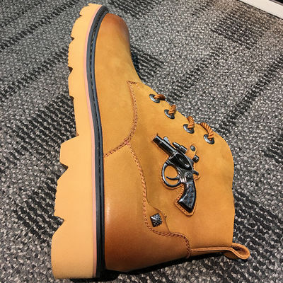 OEM ผู้ชายหนังกระบะกระบะสําหรับจักรยานยนต์, แพลตฟอร์ม Heel สูง Top Slip บนรองเท้าสเนียร์