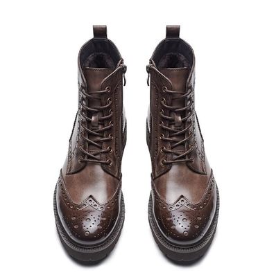 ร้อน Marten ผู้ชาย สูเดอร์ เซอร์ท รองเท้ารองเท้าส้นต่ํา Nubuck รองเท้ารองเท้าส้นเท้าหนังที่มีเส้นเย็บ
