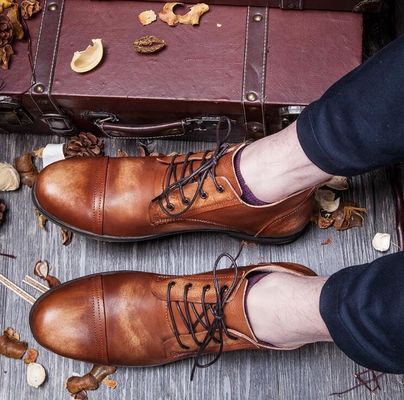 OEM Mens Casual Lace Up Shoes รองเท้าขับขี่ที่สบายใจที่หายใจได้