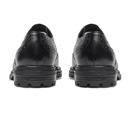 โบรเกส ชายสุ่ม ชุดหนัง รองเท้าที่หายใจ สํานักงานตํารวจ Loafer