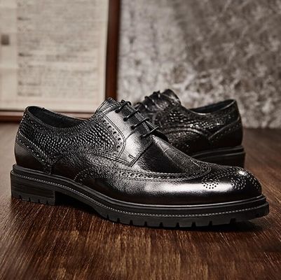 โบรเกส ชายสุ่ม ชุดหนัง รองเท้าที่หายใจ สํานักงานตํารวจ Loafer