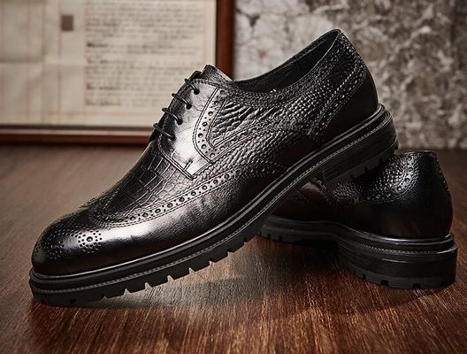 โบรเกส ชายสุ่ม ชุดหนัง รองเท้าที่หายใจ สํานักงานตํารวจ Loafer