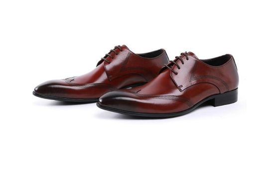 สีน้ําตาล Brogue สีผิวหนัง สวมใส่สบาย สําหรับผู้ชาย
