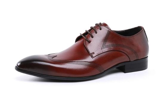 สีน้ําตาล Brogue สีผิวหนัง สวมใส่สบาย สําหรับผู้ชาย