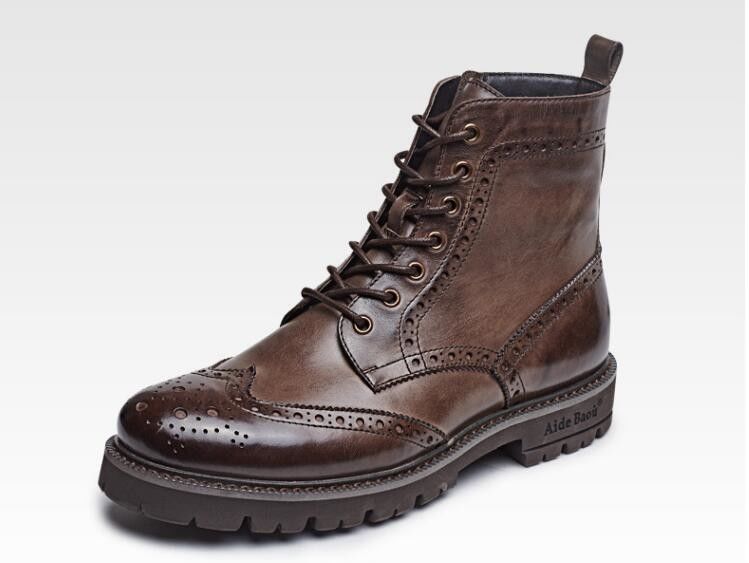 ร้อน Marten ผู้ชาย สูเดอร์ เซอร์ท รองเท้ารองเท้าส้นต่ํา Nubuck รองเท้ารองเท้าส้นเท้าหนังที่มีเส้นเย็บ