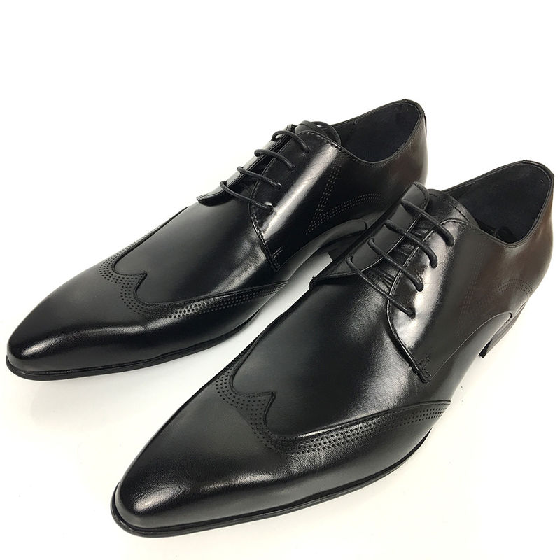 ยูโรป ไซส์ 39 - 47 รองเท้าชุดแต่งงานชาย / รองเท้า Brogue ส้นหนัง